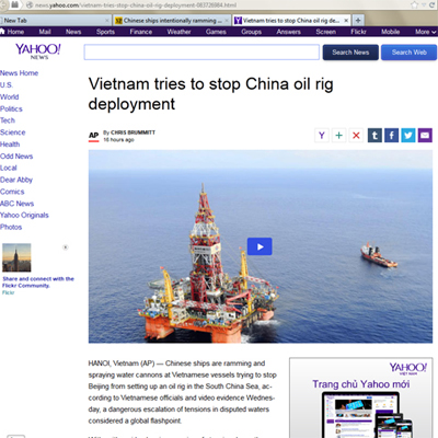 Вьетнамская и международная общественность выражает протест против действия Китая